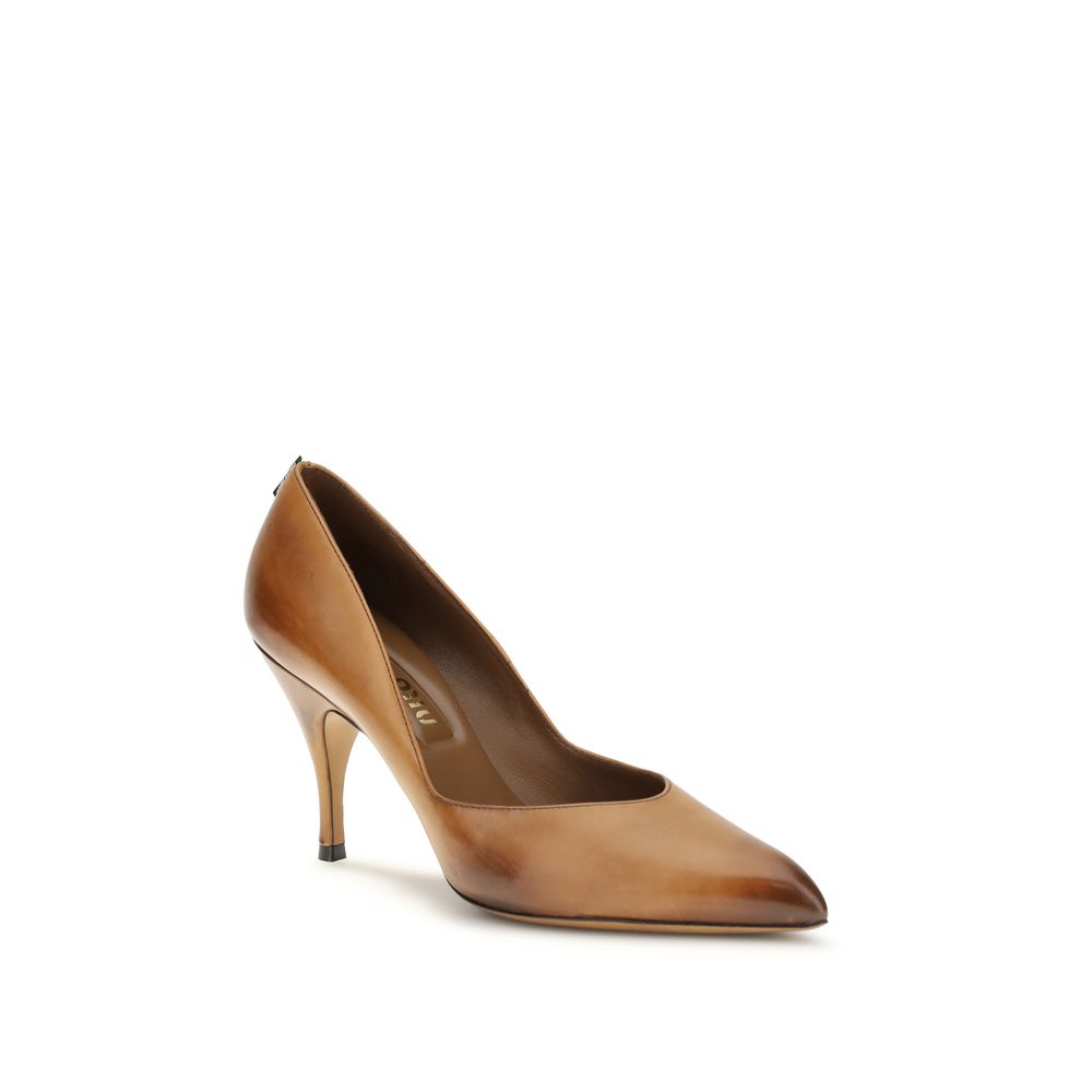 Miu Miu Beige Leder Pumps mit hohem Absatz