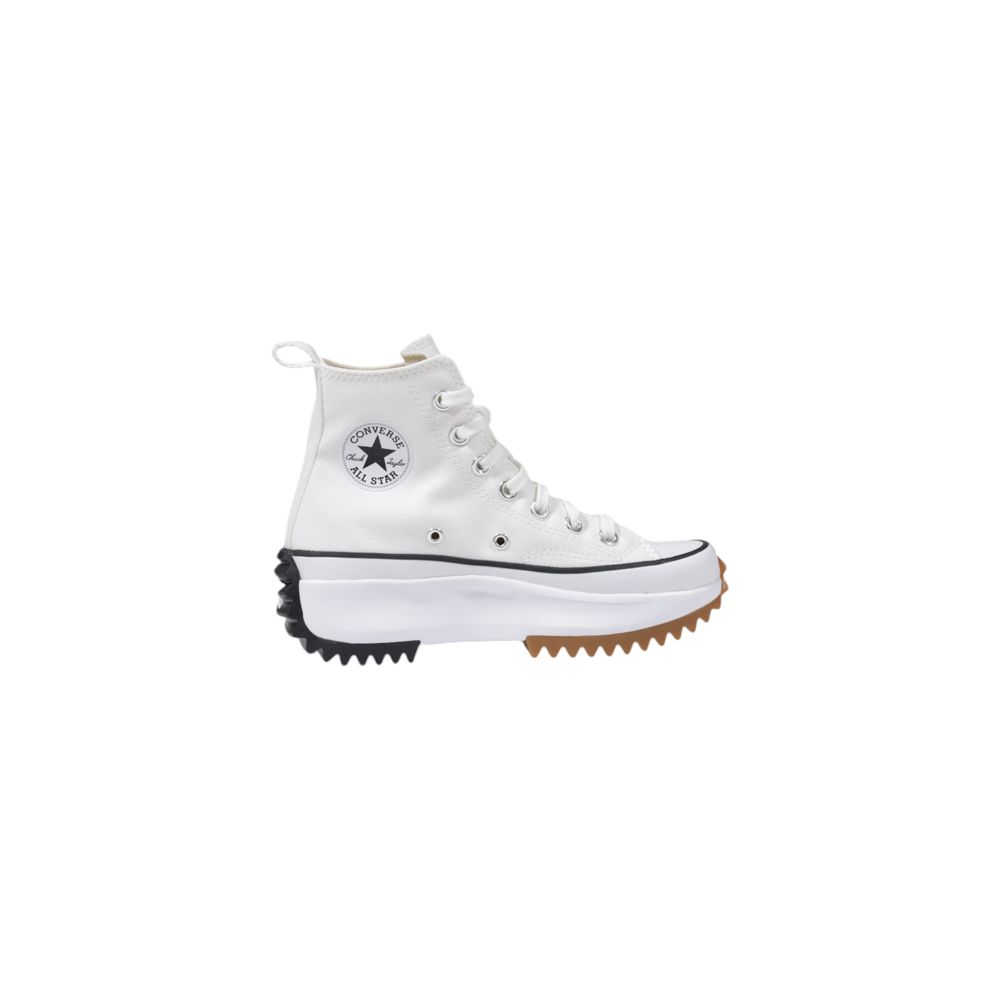 Converse Weiße Stoff-Sneaker mit dicker Sohle