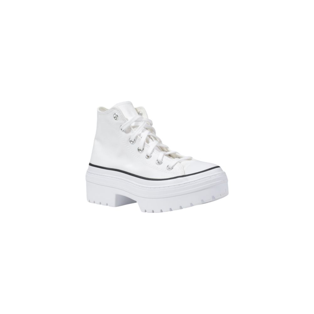 Converse Weiße Stoff-Sneaker mit klobiger Sohle