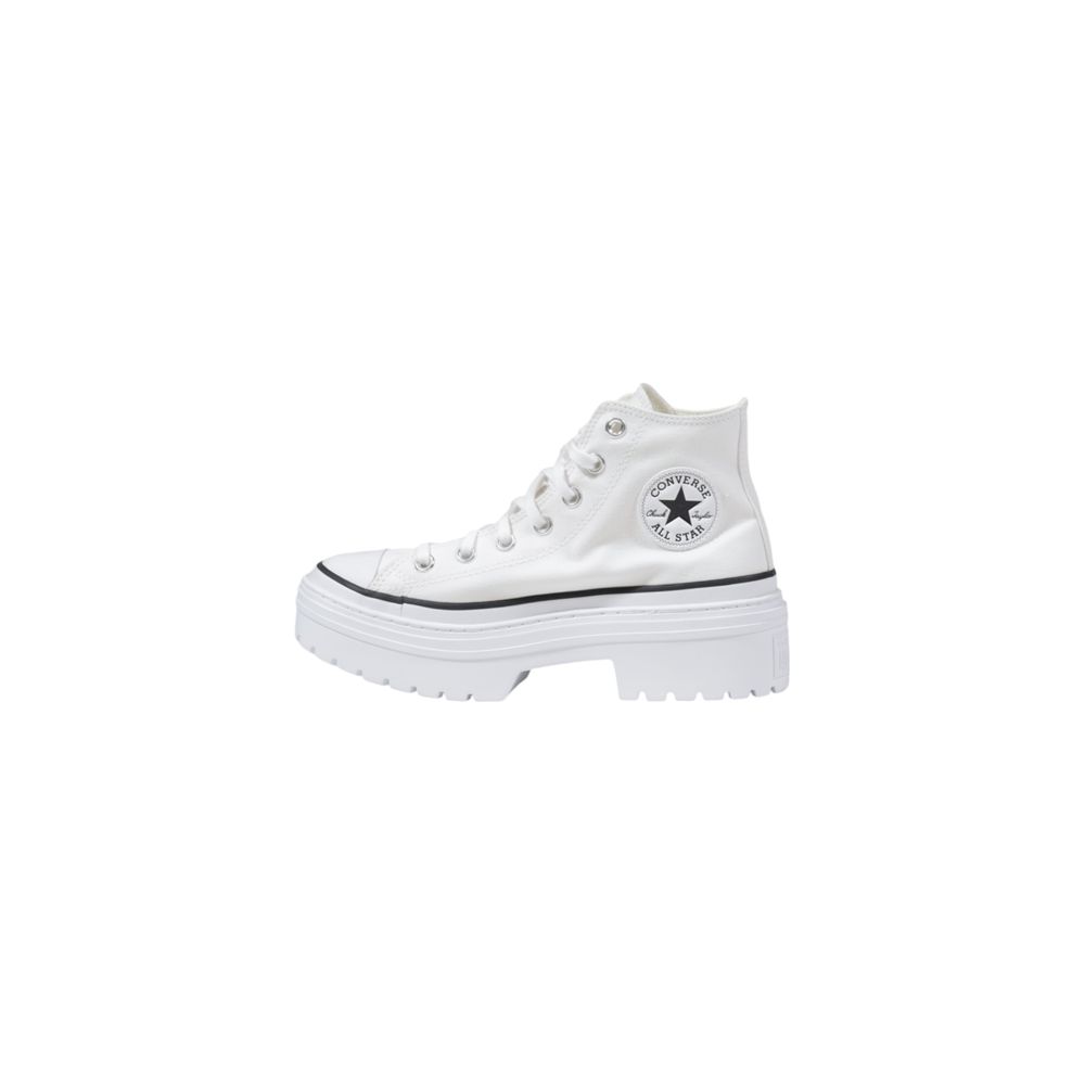 Converse Weiße Stoff-Sneaker mit klobiger Sohle