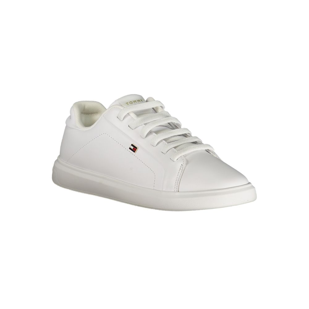 Tommy Hilfiger Bianco Damen-Sneaker aus Polyurethan
