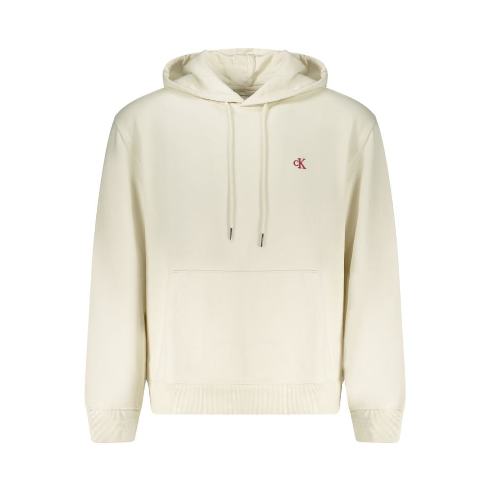 Calvin Klein Weißer Herren-Kapuzenpullover aus Baumwolle