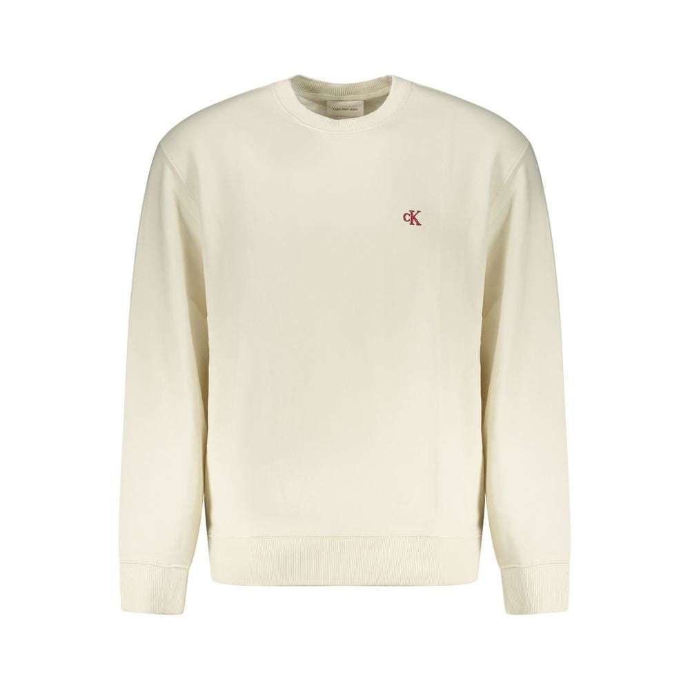 Calvin Klein Weißes Herren-Sweatshirt aus Baumwolle