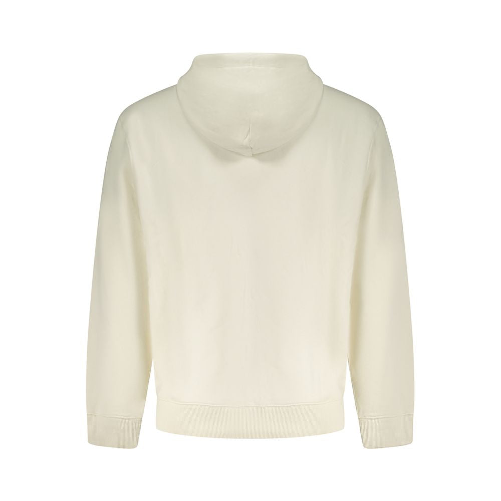 Calvin Klein Weißer Herren-Kapuzenpullover aus Baumwolle