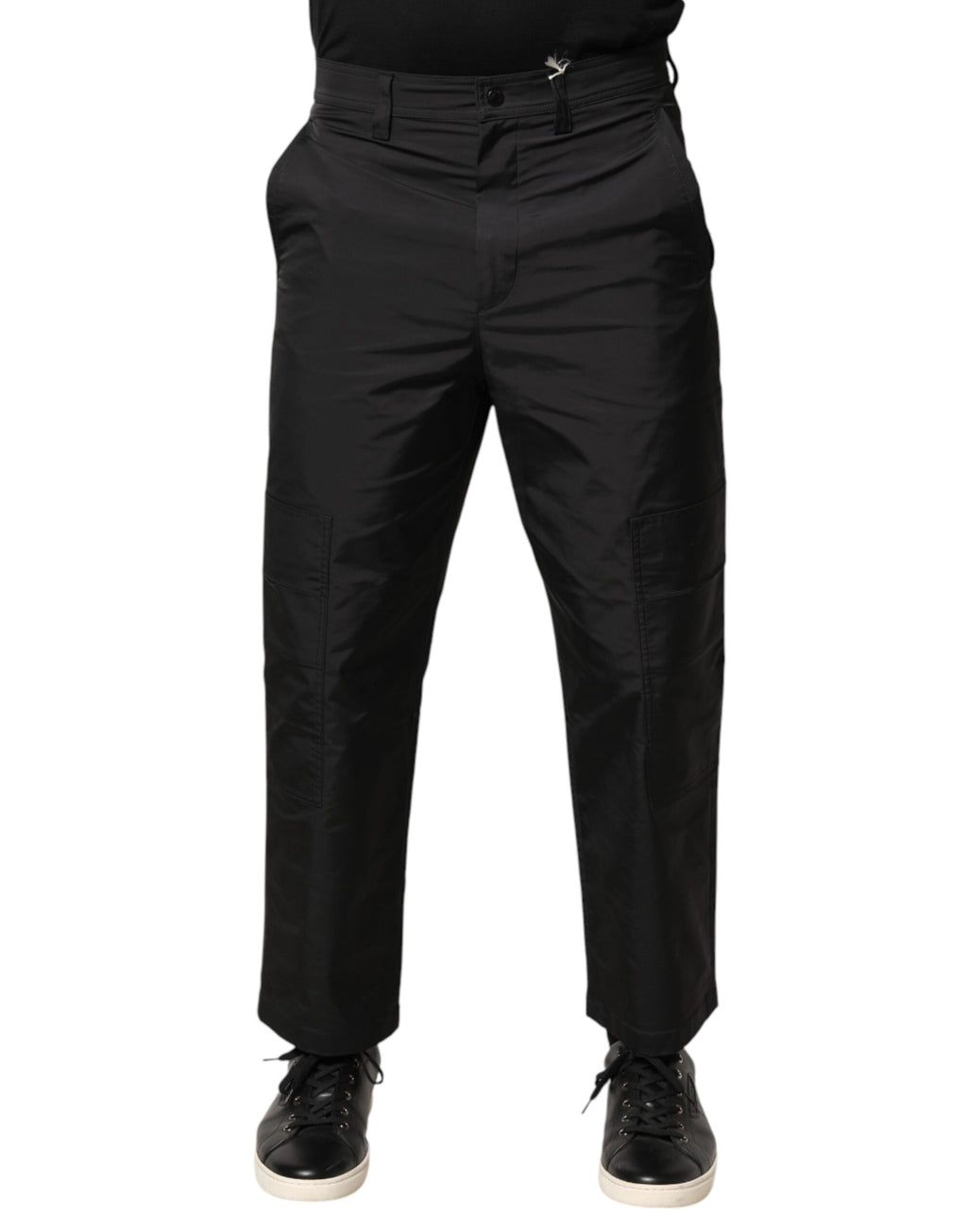 Valentino Schwarze Herren-Anzughose mit mittlerer Taille und schmal zulaufendem Bein