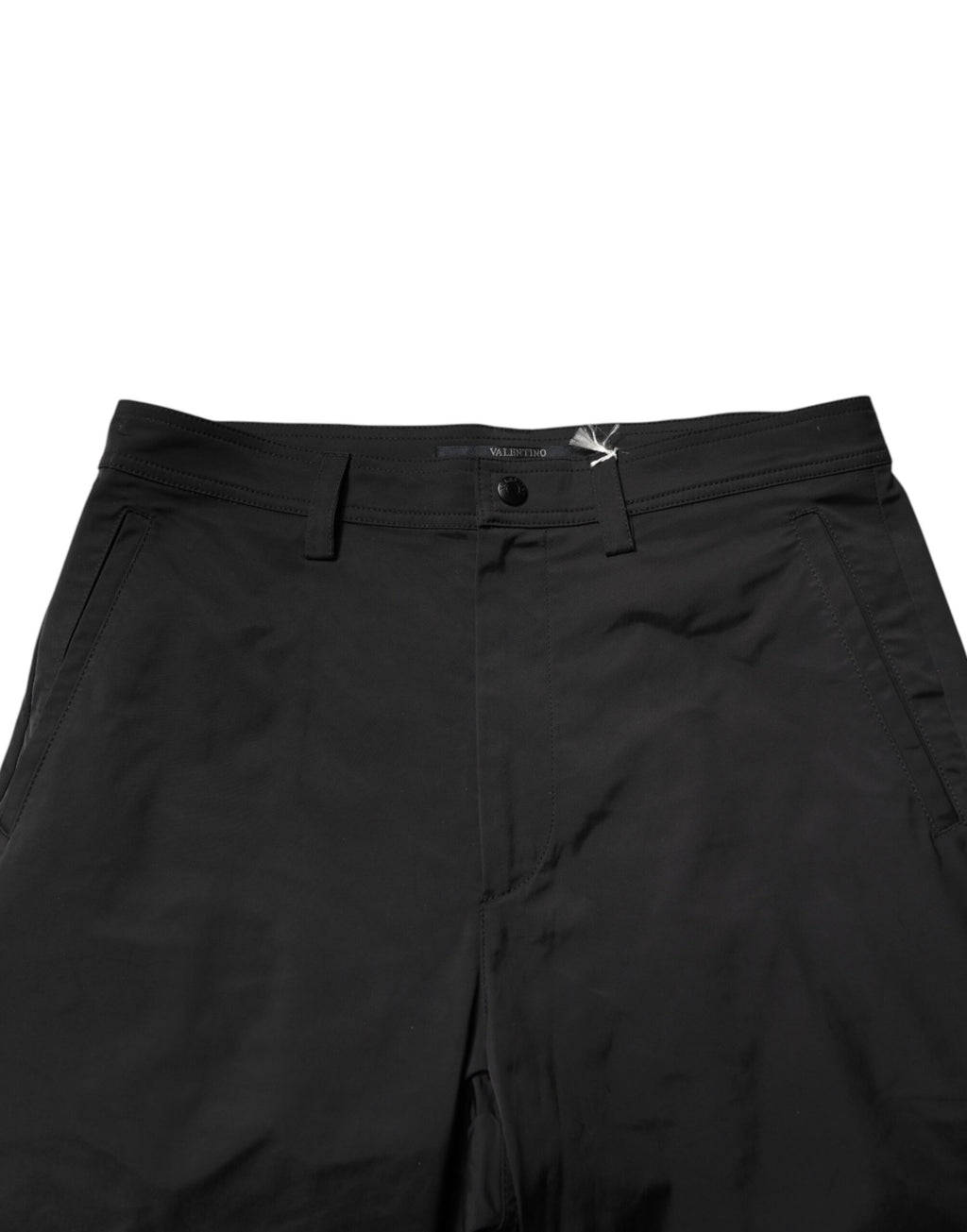 Valentino Schwarze Herren-Anzughose mit mittlerer Taille und schmal zulaufendem Bein