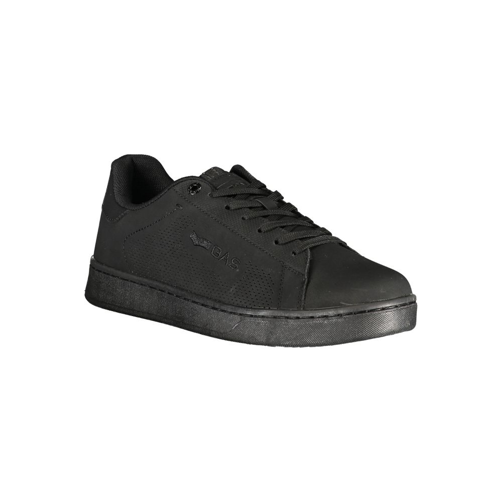Gas Schwarzer Sneaker aus Polyurethan für Herren