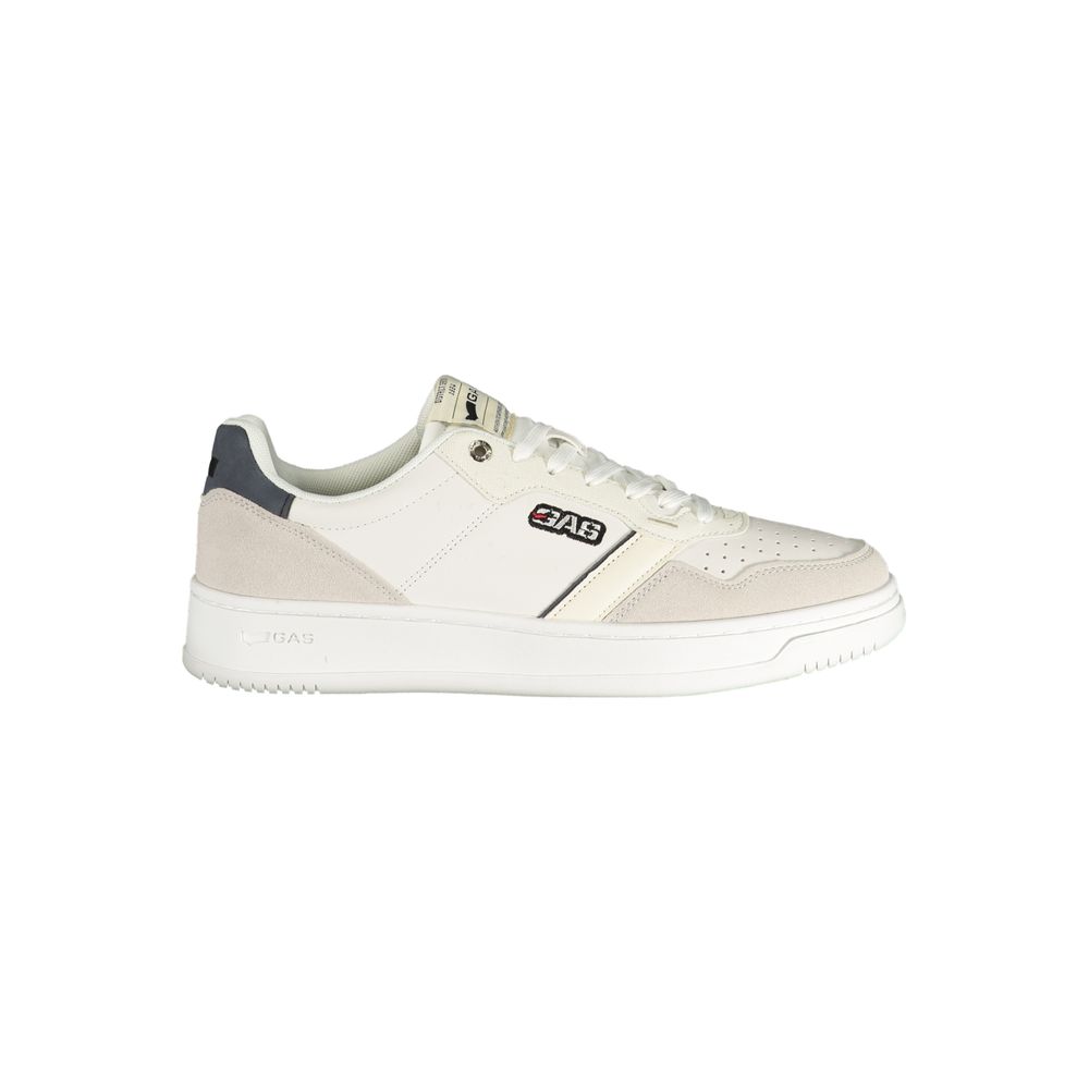 Gas Weiße Herren-Sneaker aus Polyester