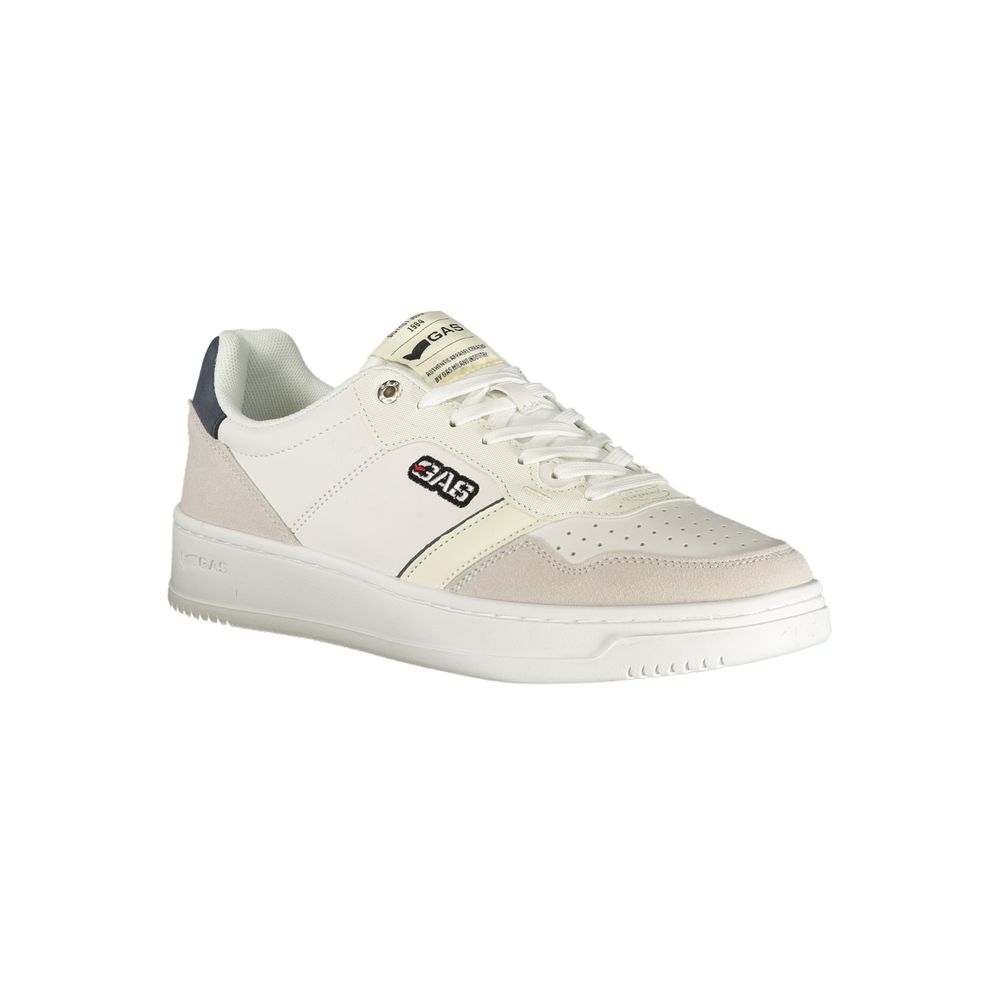 Gas Weiße Herren-Sneaker aus Polyester