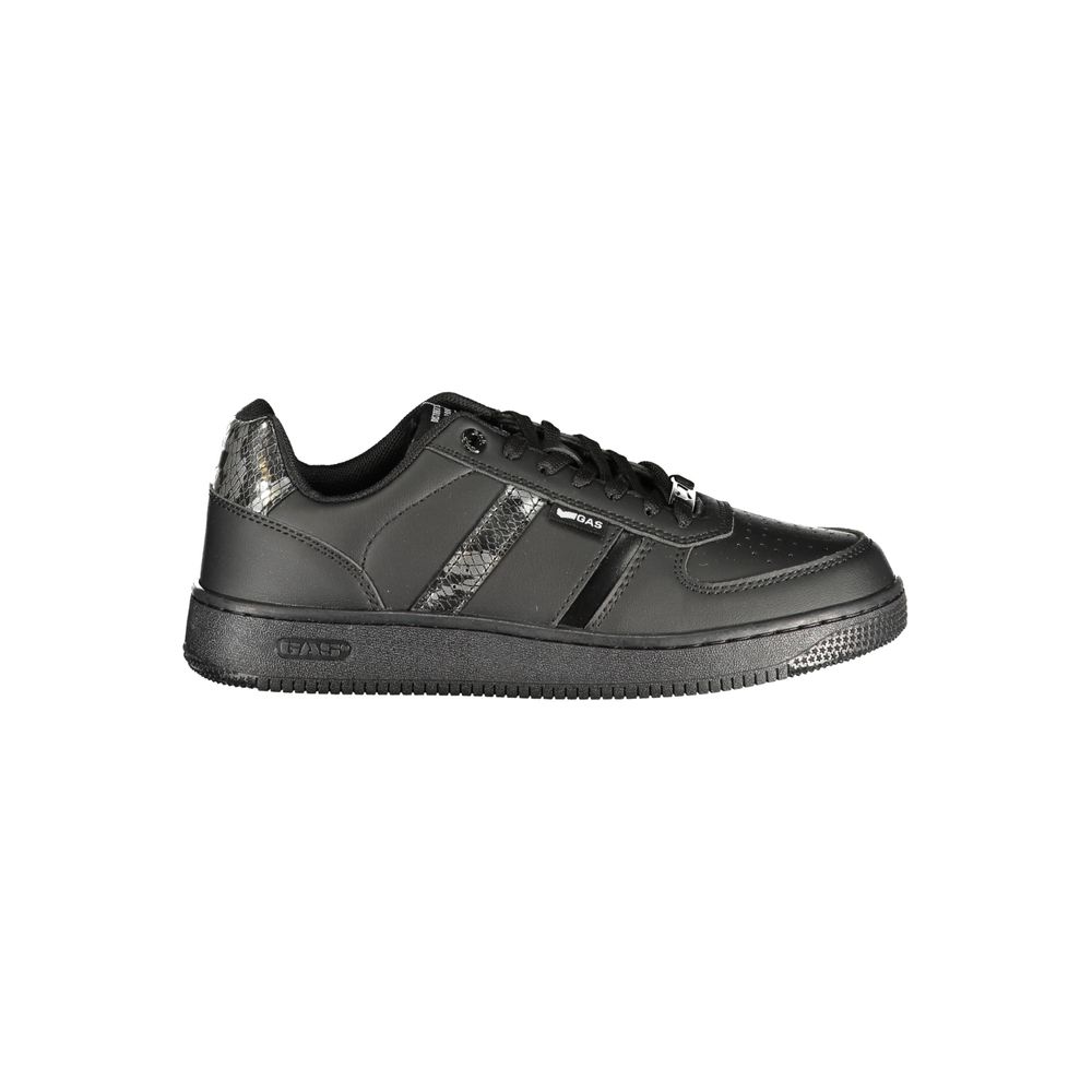 Gas Schwarzer Damen-Sneaker aus Polyurethan