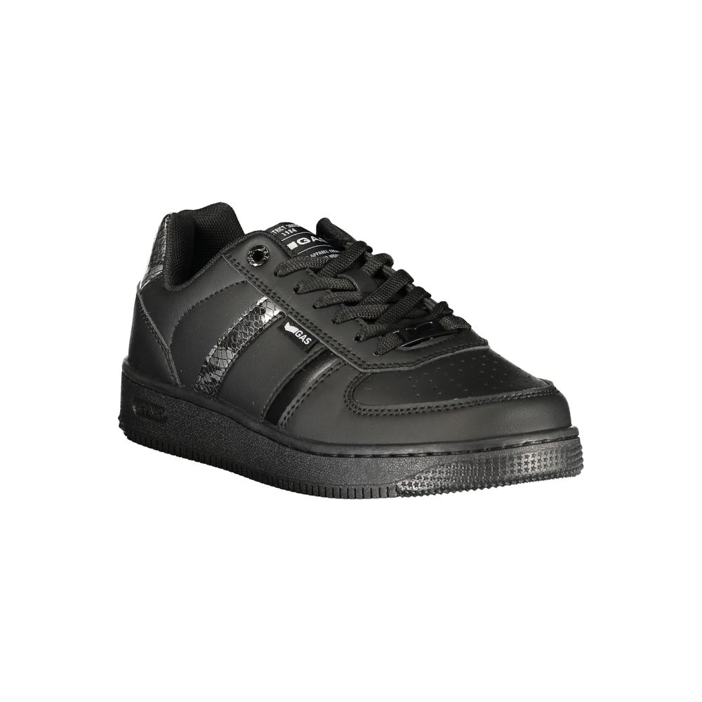 Gas Schwarzer Damen-Sneaker aus Polyurethan