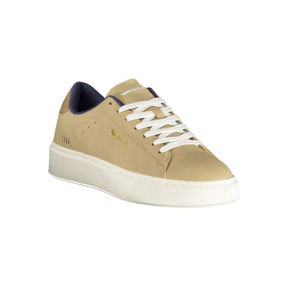 Gas Damen Sneaker aus Beige Polyurethan