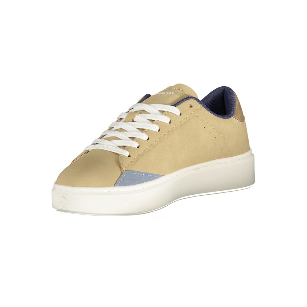 Gas Damen Sneaker aus Beige Polyurethan