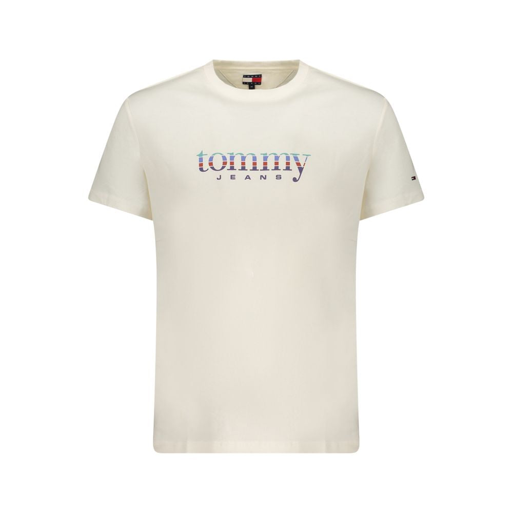 Tommy Hilfiger Bianco Baumwoll-T-Shirt für Herren
