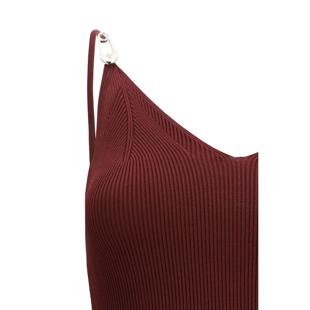 Versace Bordeaux Viskose Freizeitkleid