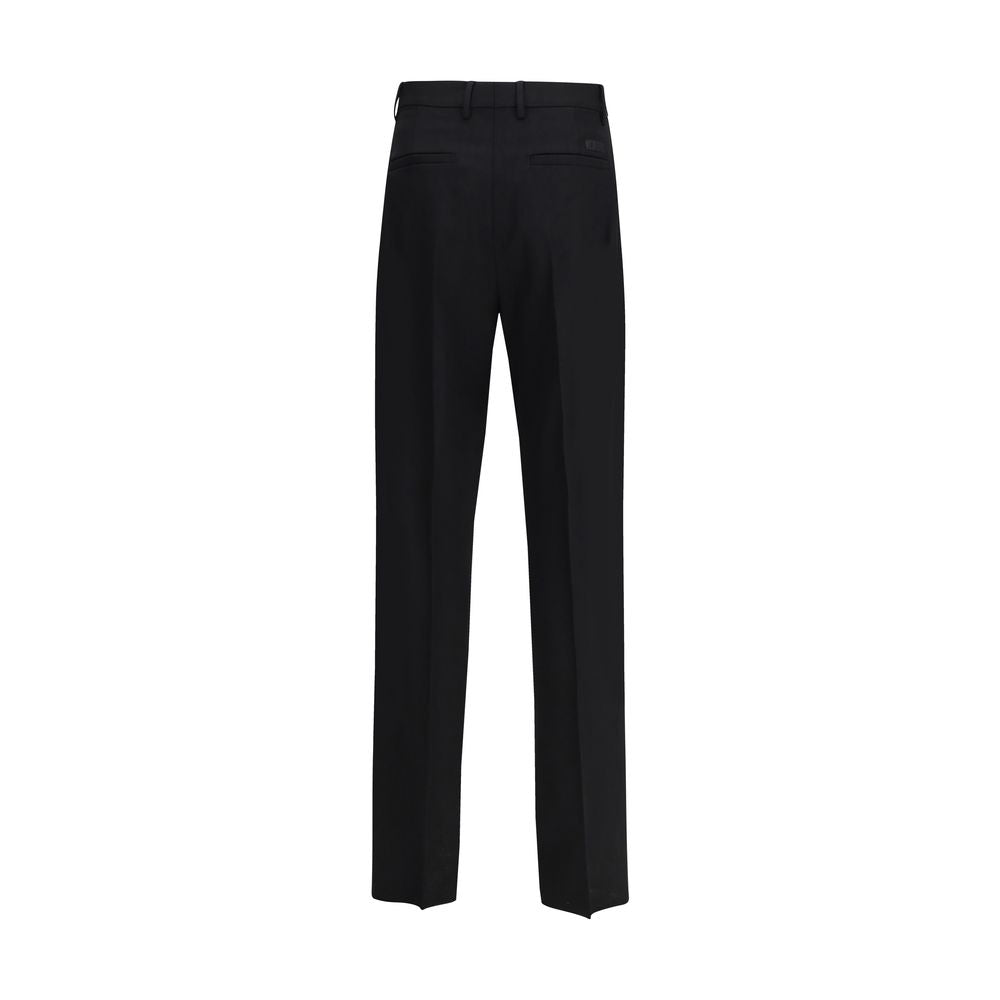 Versace Schwarze Wollhose aus Fleece